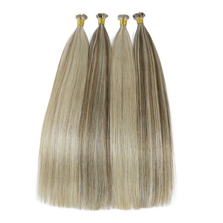 0.8 gram I Tip Human Hair Extensions Wholesale European Hair Keratin Double Drawn Italian Prebonded Remy Keratin Hair Extensions