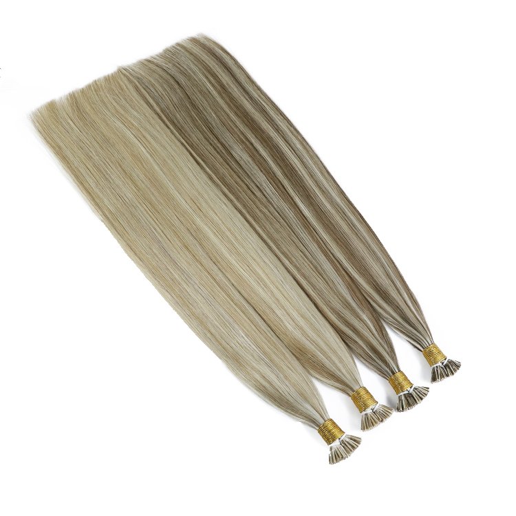 0.8 gram I Tip Human Hair Extensions Wholesale European Hair Keratin Double Drawn Italian Prebonded Remy Keratin Hair Extensions