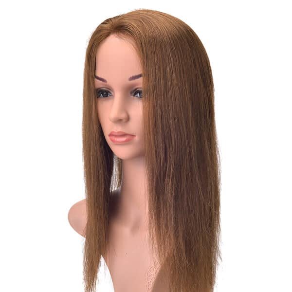 Top quality cheap price 100% natural virgin remy Human Hair brown straight swiss lace medical Wigs for Cancer Patients Wholesale