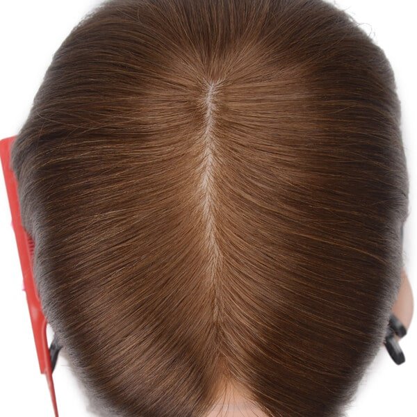 Top quality cheap price 100% natural virgin remy Human Hair brown straight swiss lace medical Wigs for Cancer Patients Wholesale