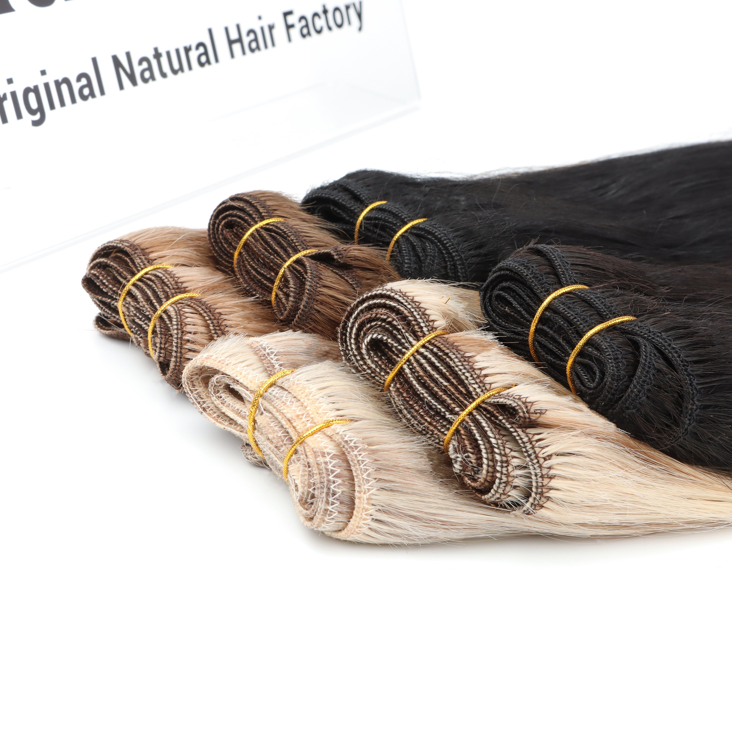 Fast Shipping Cuticle Virgin Volume Weft Extensions Double Drawn Machine Weft Human Hair Extensions