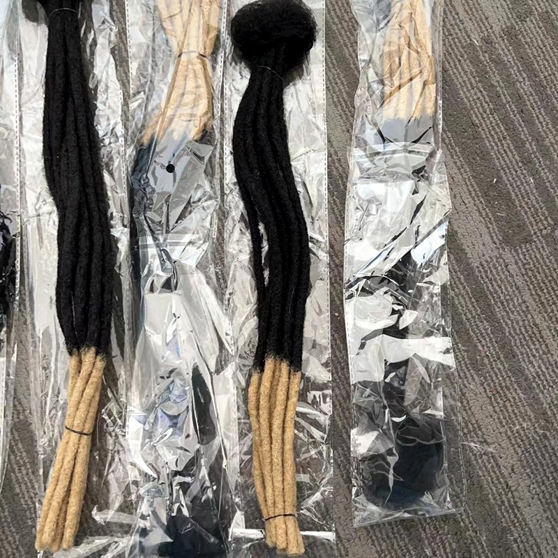 100% handmade human hair wholesale price Indian afro kinky soft 0.6cm crochet permanent dreadlock women braiding loc extension