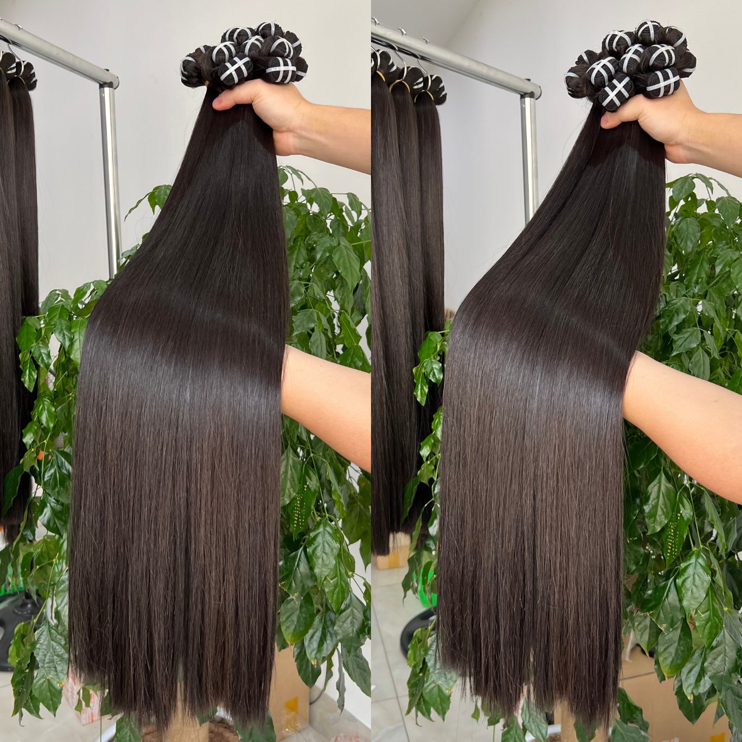 Wholesale Natural Straight Black Colors Bundles 100 % Unprocessed Raw Hair Top 1 Human Hair Vendor