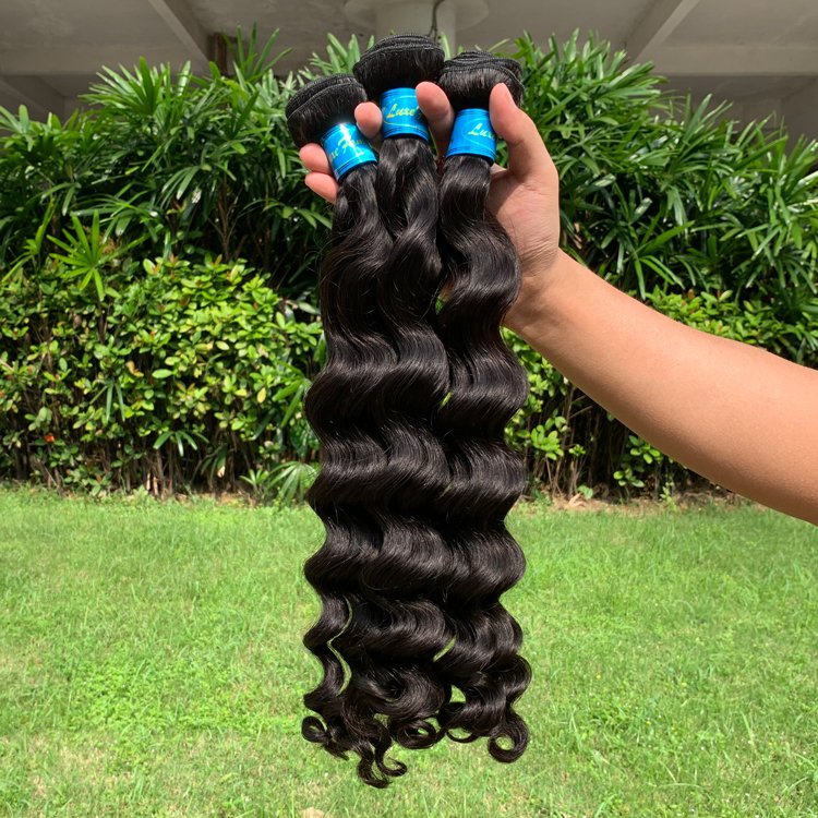 Loose Deep Wave Bundles Brazilian Hair Weave Bundles Natural Color 1/3/4 Bundles Remy Human Hair Extension