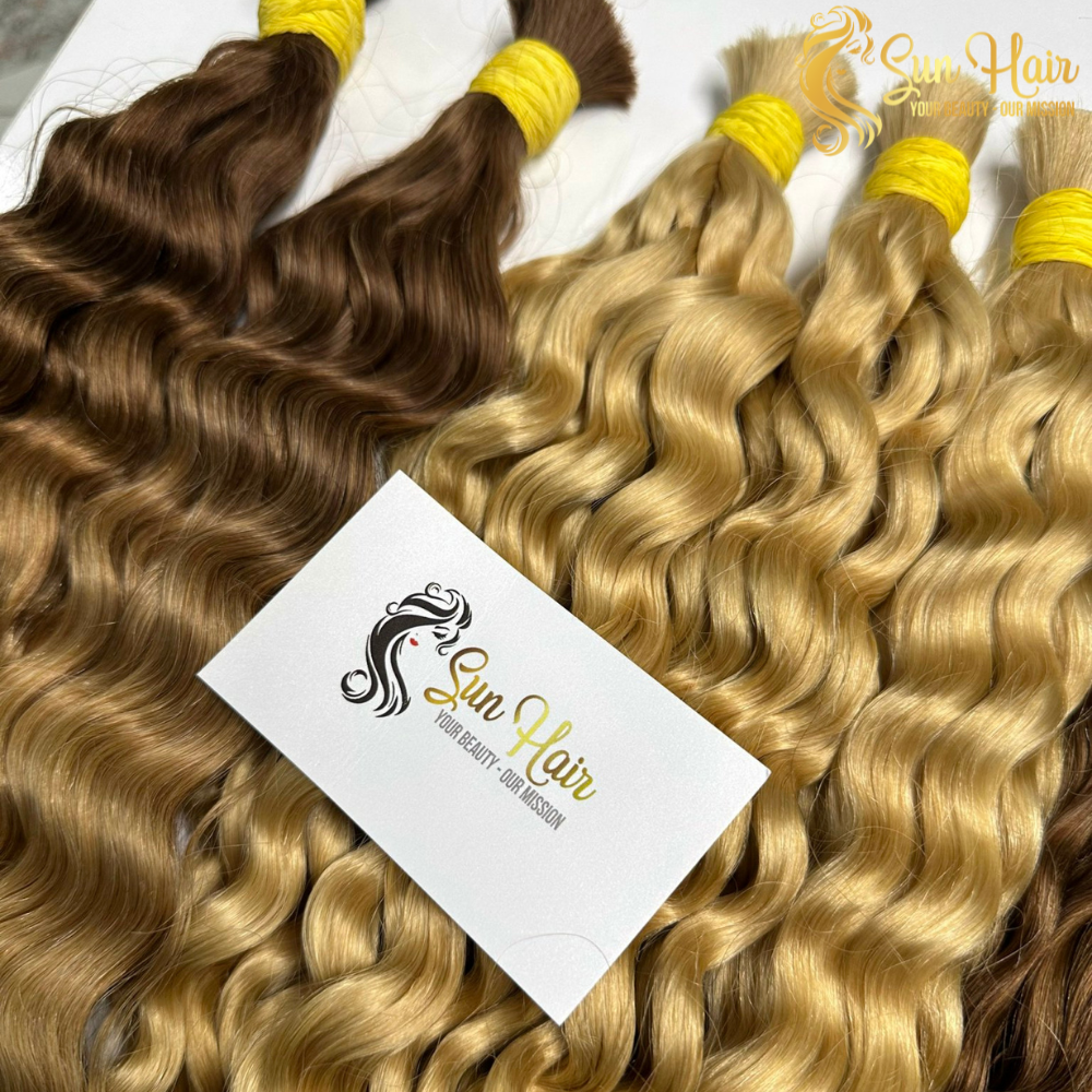 Wholesale Hot Trendy All Colors Deep Wave Unprocessed Raw Cuticle Aligned Bulk Hair 100% Human Hair Extensions