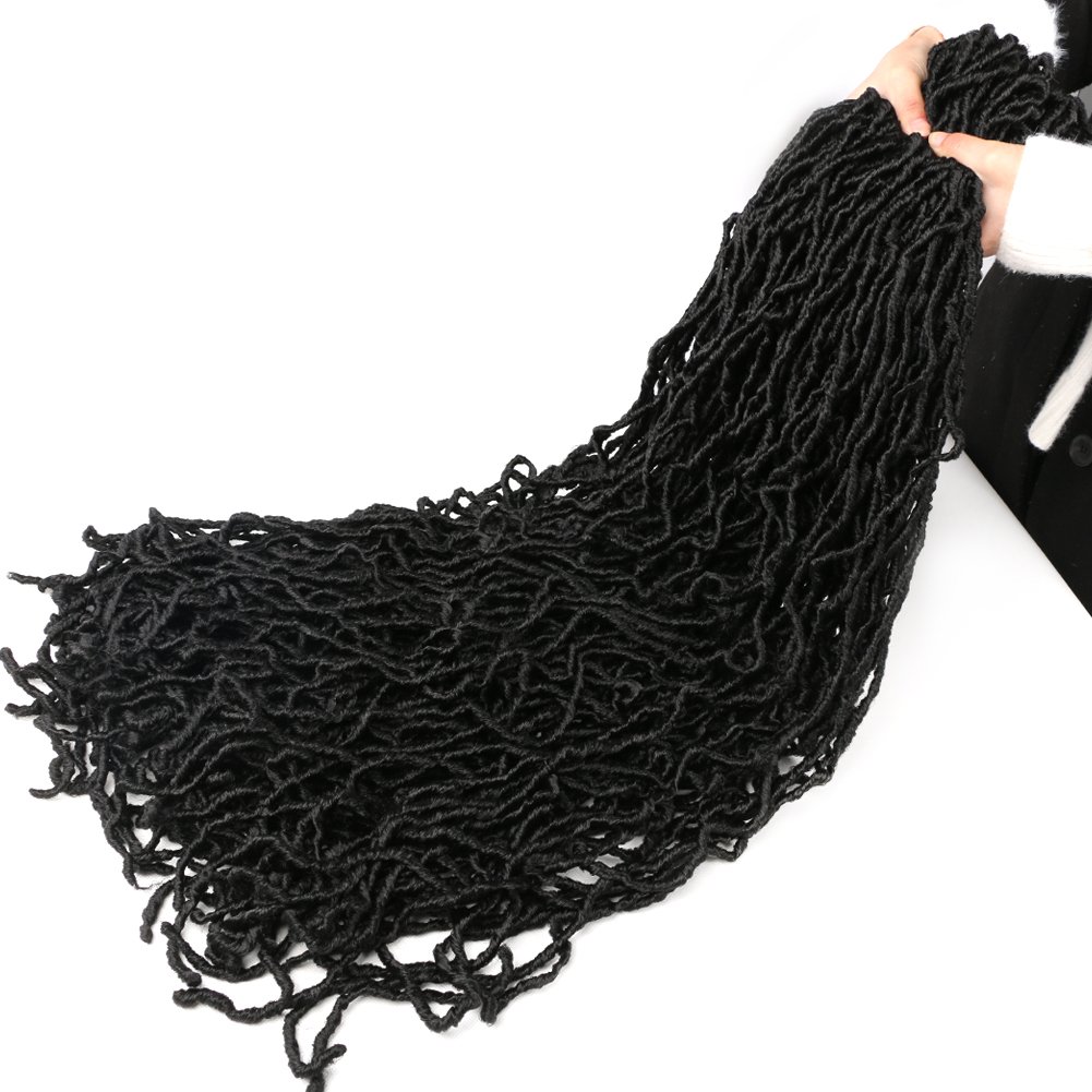36inch long faux locs hair extension African braids hair style orange color crochet hair
