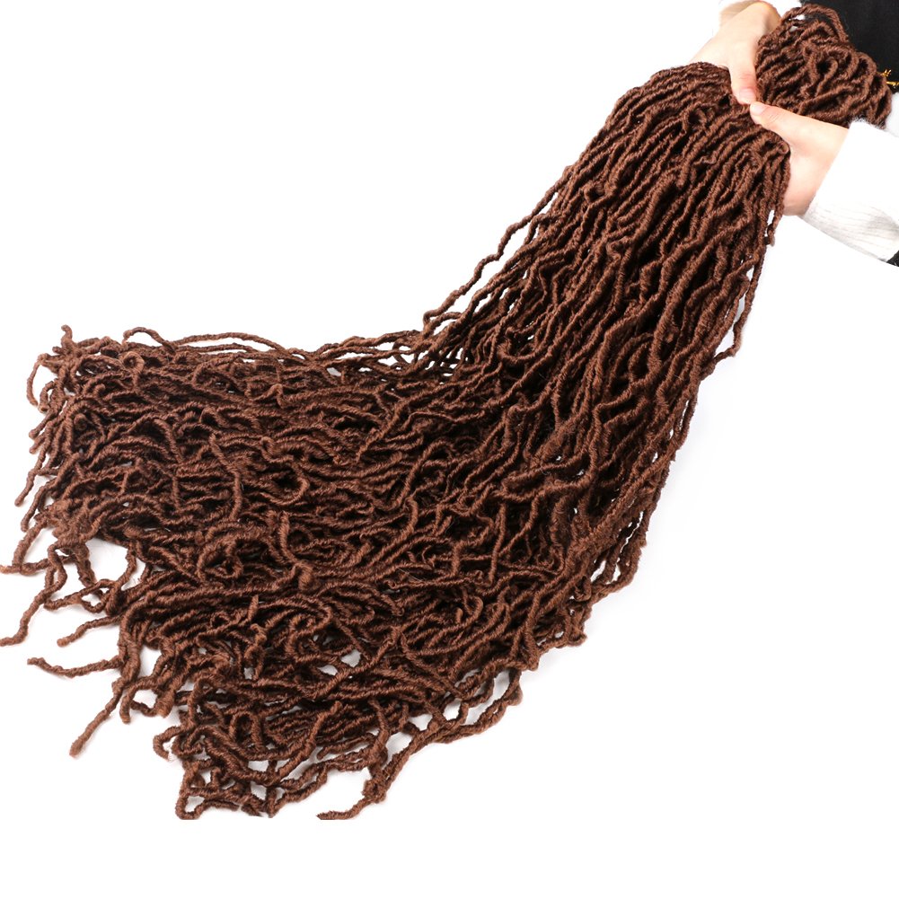 36inch long faux locs hair extension African braids hair style orange color crochet hair