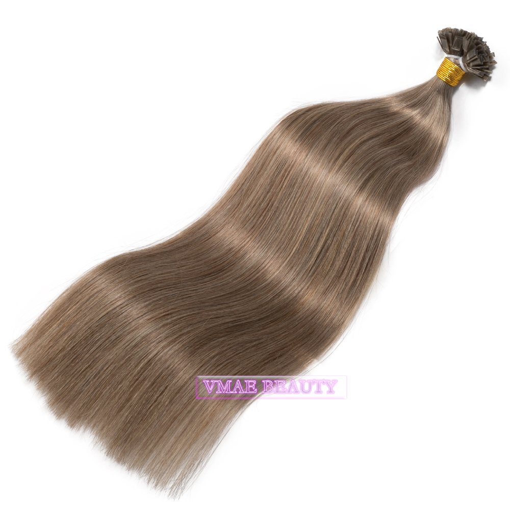 VMAE Cuticle Aligned European Hair Blonde 613 60 Brown I Tips Flat Tip Virgin Kreatin K Tip Hair Extensions Human Hair