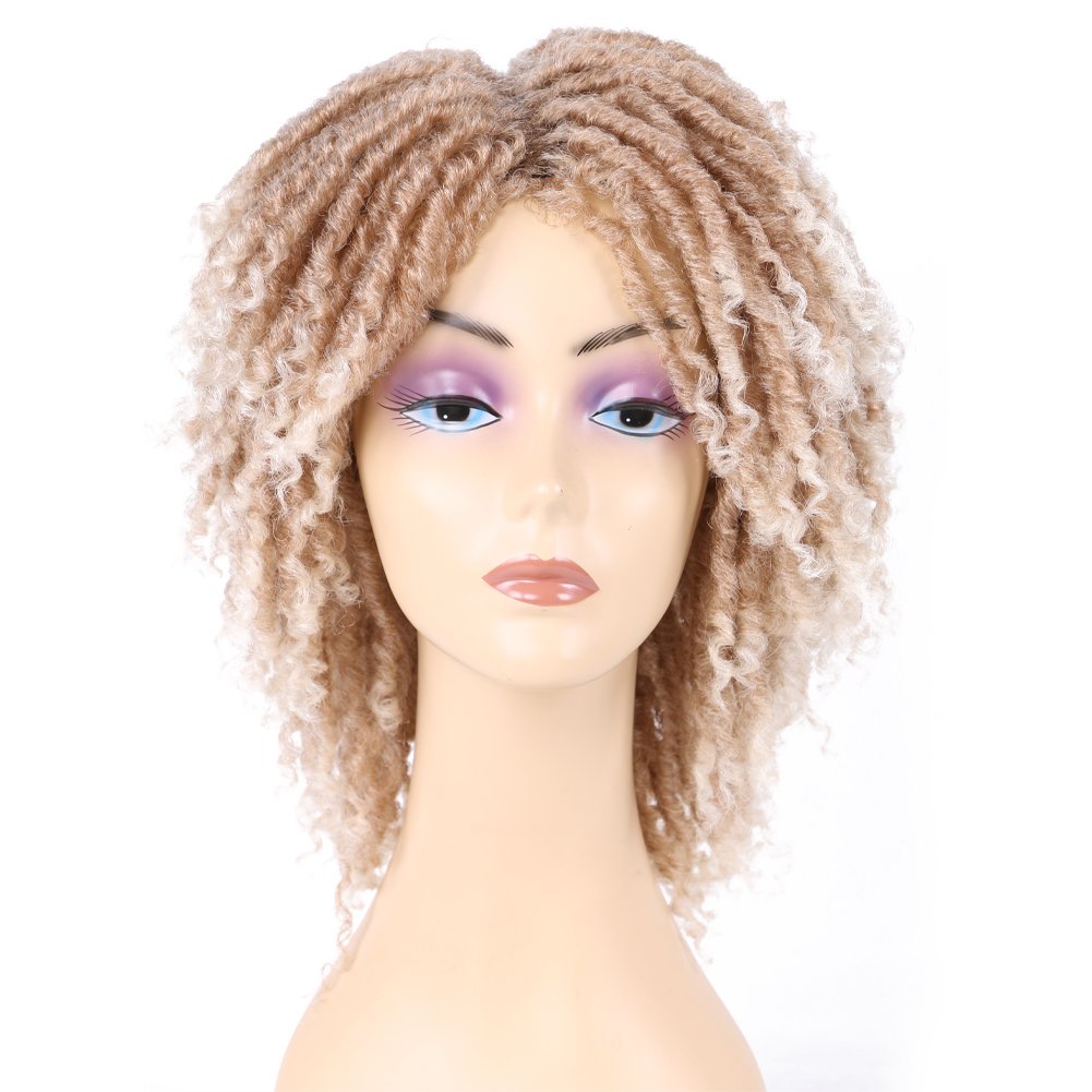 Short 6Inch Crochet Braid Dreadlocks for Black Woman Afro Twist Extensions Braids Hair wig