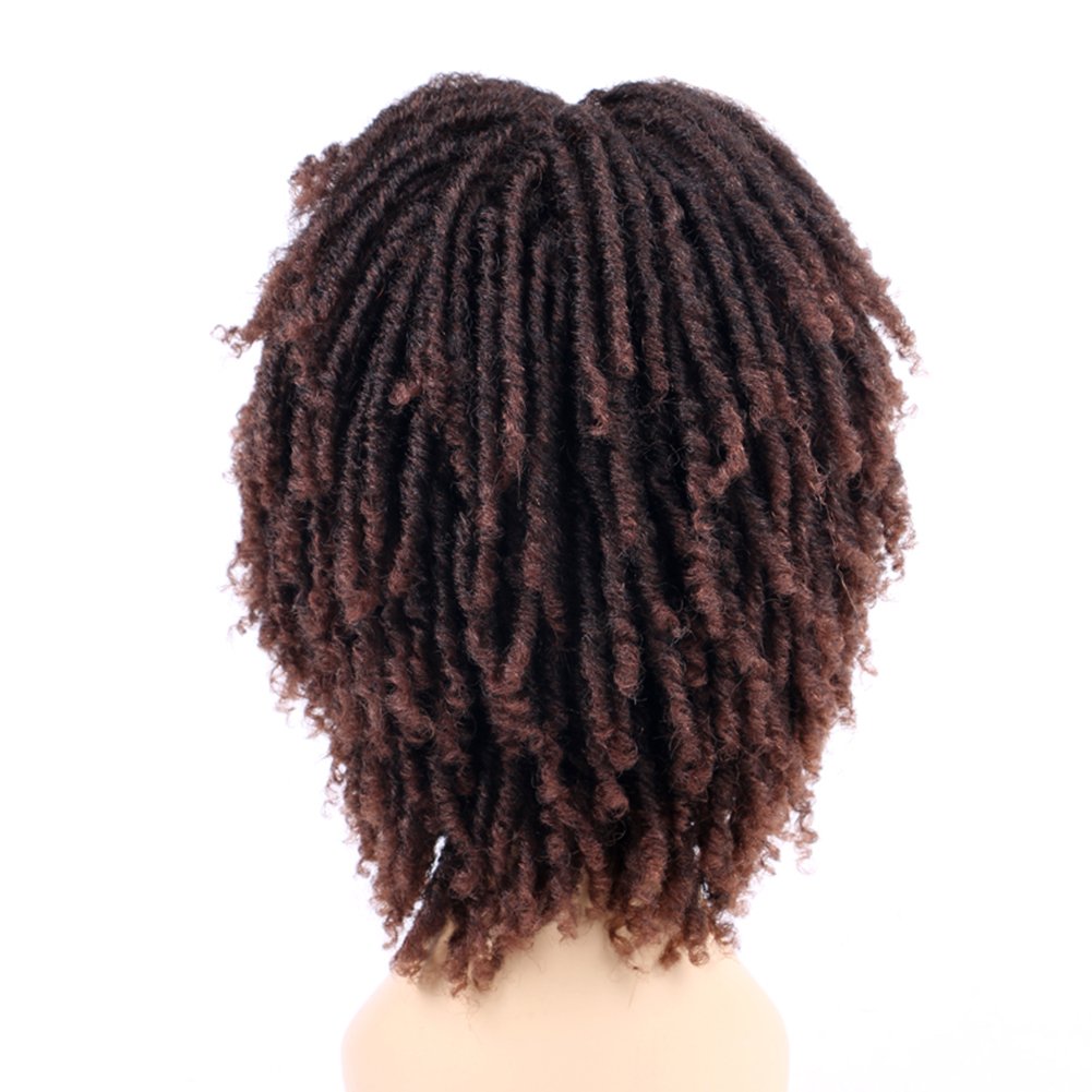 Short 6Inch Crochet Braid Dreadlocks for Black Woman Afro Twist Extensions Braids Hair wig
