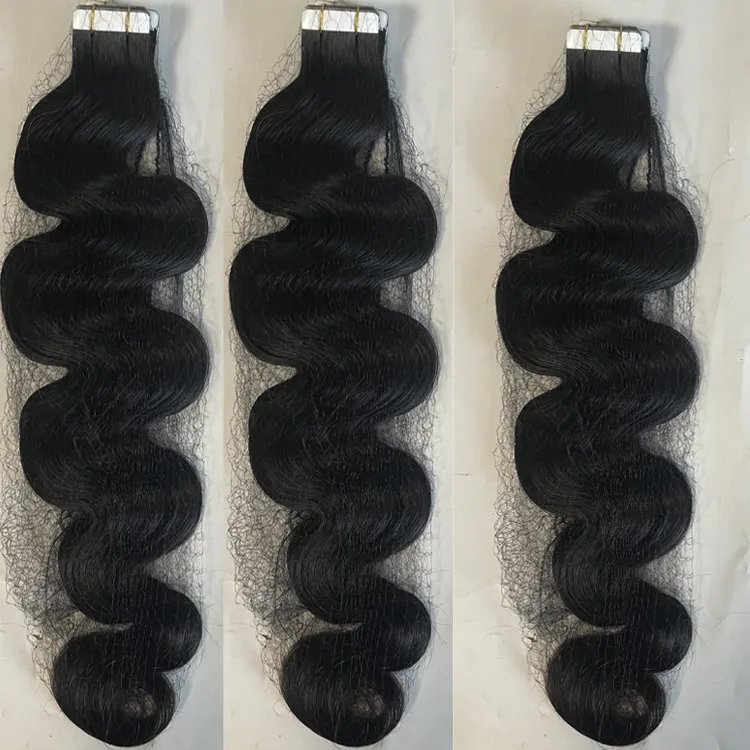 Wholesale Hot Sale Cambodian Human Tape in Hair Extension 100% Virgin Tape in hair Extension 100human hair