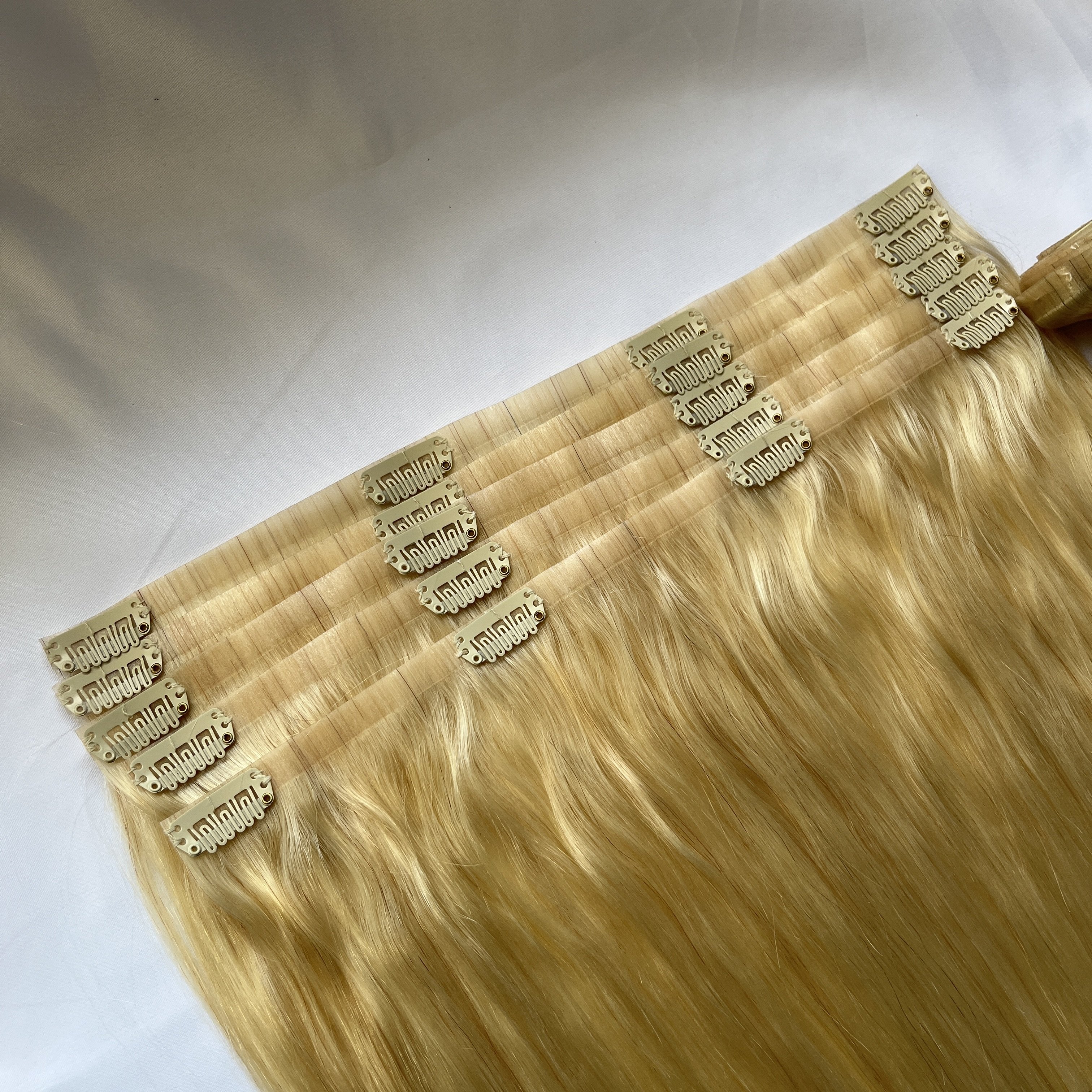 100% Premium Hair Clip ins Double PU Seamless Weft Clip in Real Human Hair Extensions