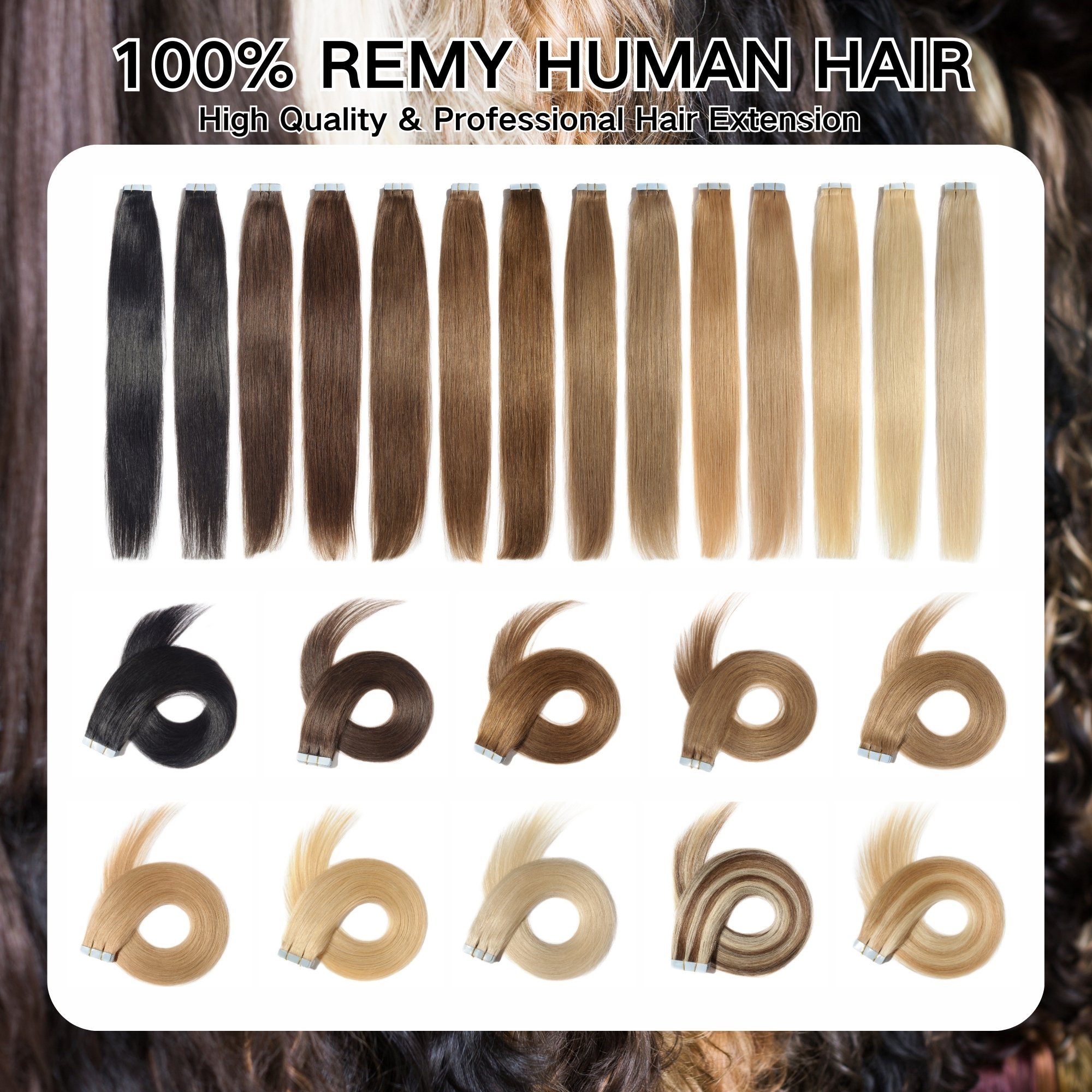 Top Quality Tape Ins Full Cuticle Virgin Remy Human Hair Invisible Tape In Human Hair Extension