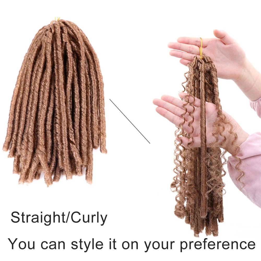 14" Soft Dreadlock Crochet Braiding Hair Black Red Blonde Synthetic Crochet Braiding Hair