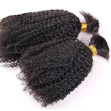 Natural Braiding Hair Bulk Afro Kinky Curly Frizzy Wick Micro Twist Human virgin brazilian hair Extensions