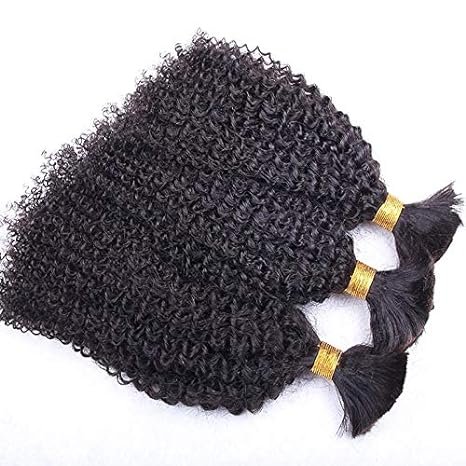 Natural Braiding Hair Bulk Afro Kinky Curly Frizzy Wick Micro Twist Human virgin brazilian hair Extensions