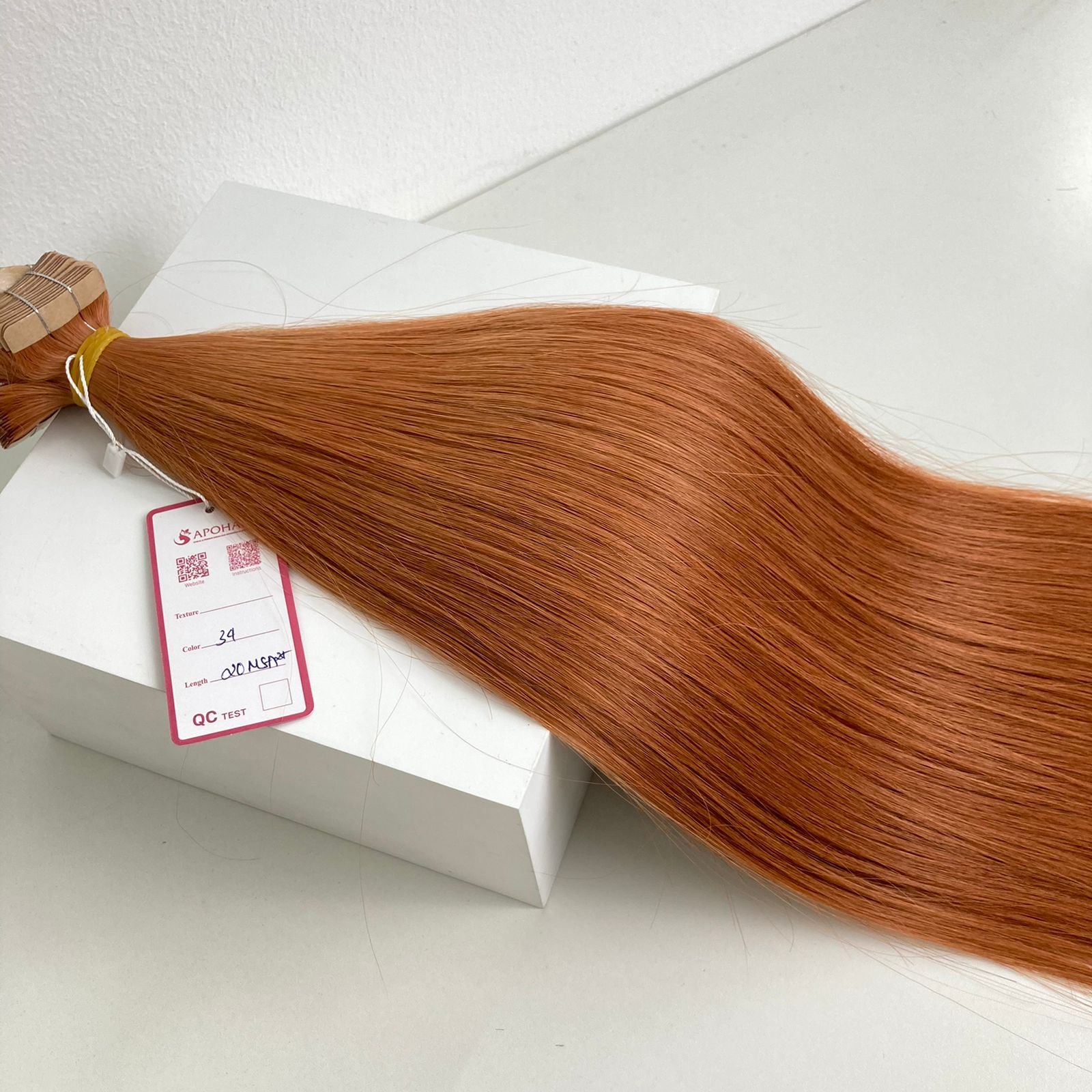 Wholesale Human Hair Extension Double Drawn 100% Remy Human Natural Hair Copper Color Tape Hair Extension
