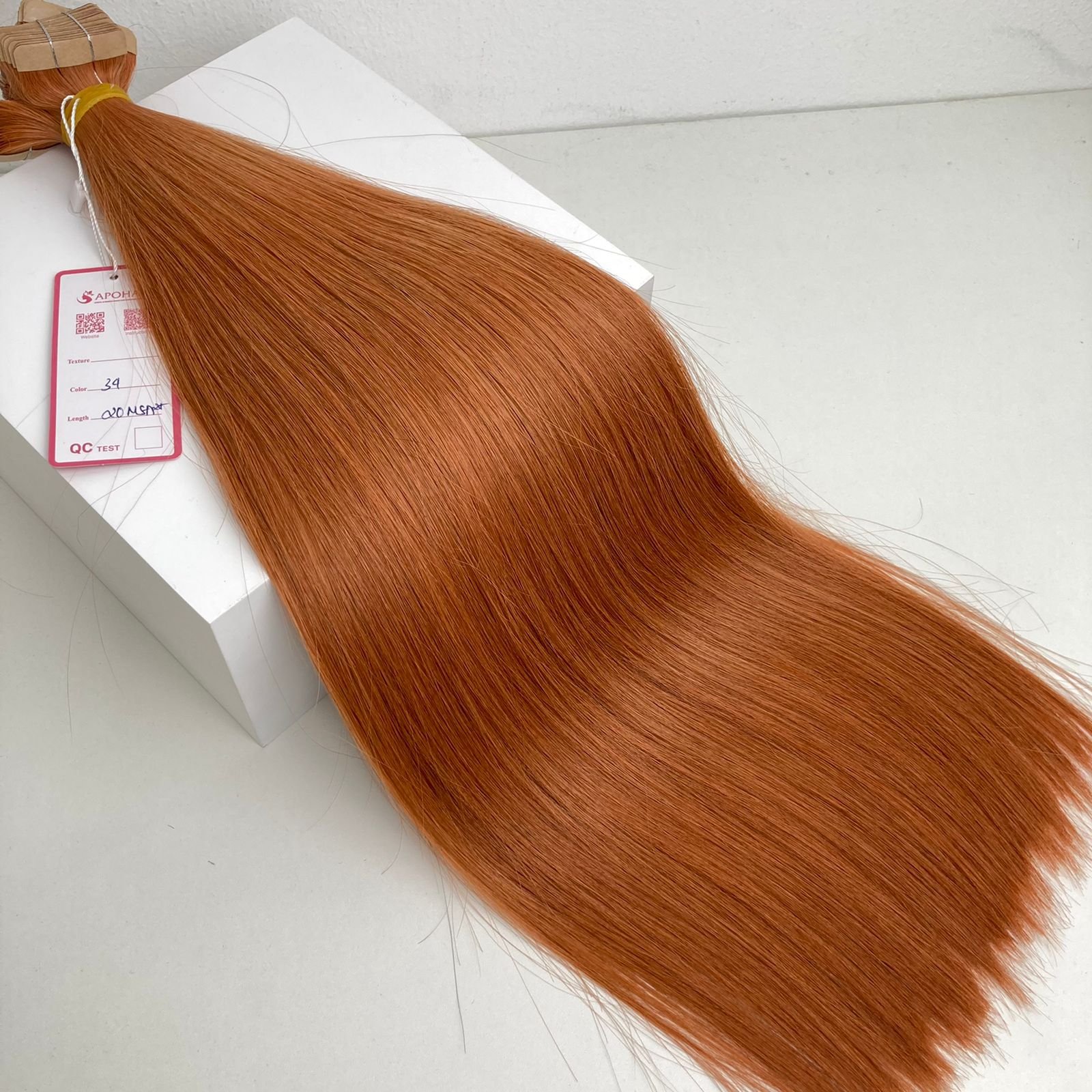 Wholesale Human Hair Extension Double Drawn 100% Remy Human Natural Hair Copper Color Tape Hair Extension