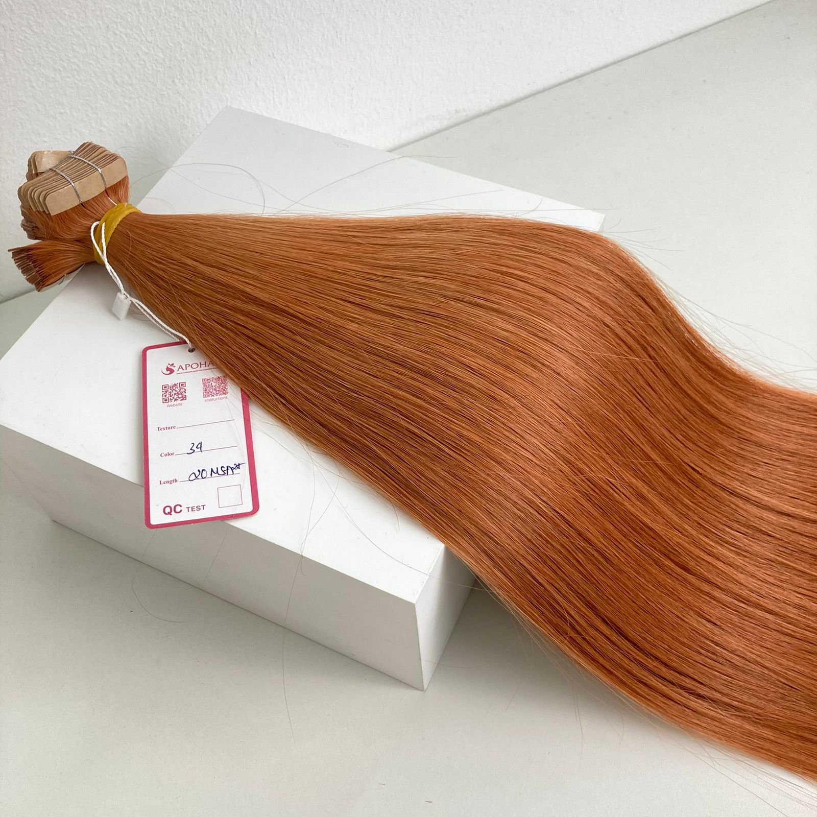 Wholesale Human Hair Extension Double Drawn 100% Remy Human Natural Hair Copper Color Tape Hair Extension