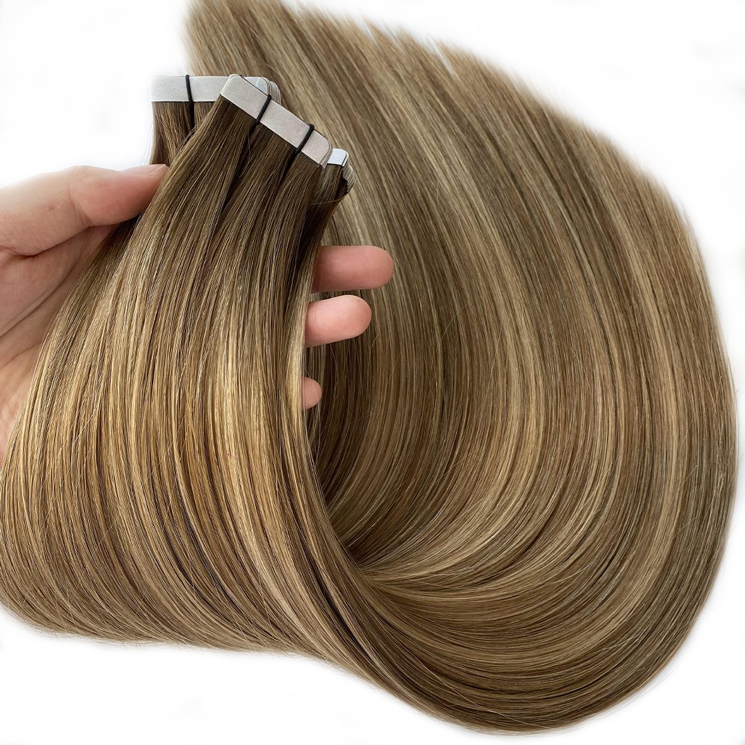 Haiyihair Salon Quality Raw European Cuticle Aligned Tape in Human Hair Extensions Virgin Remy Extensions Hair