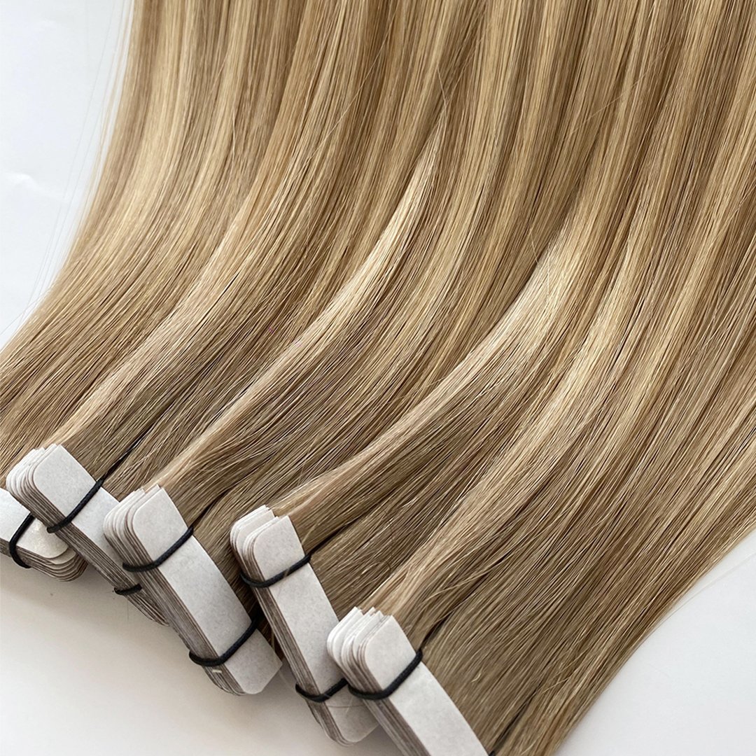 Haiyihair Salon Quality Raw European Cuticle Aligned Tape in Human Hair Extensions Virgin Remy Extensions Hair