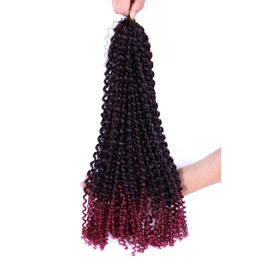 Passion Twist Hair Water Wave Crochet Hair Long Bohemian Curly Braiding Hair for FauxLocs Boho Style Spring Twist Crochet Braids