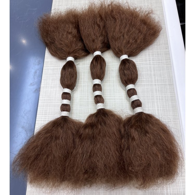 High Quality 100% Human Virgin Hair #30 Color Deep Wavy Wet And Wavy Human Braiding Hair Bulk No Weft For Braiding