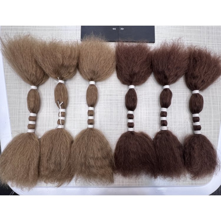High Quality 100% Human Virgin Hair #30 Color Deep Wavy Wet And Wavy Human Braiding Hair Bulk No Weft For Braiding