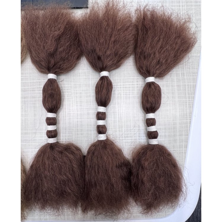 High Quality 100% Human Virgin Hair #30 Color Deep Wavy Wet And Wavy Human Braiding Hair Bulk No Weft For Braiding