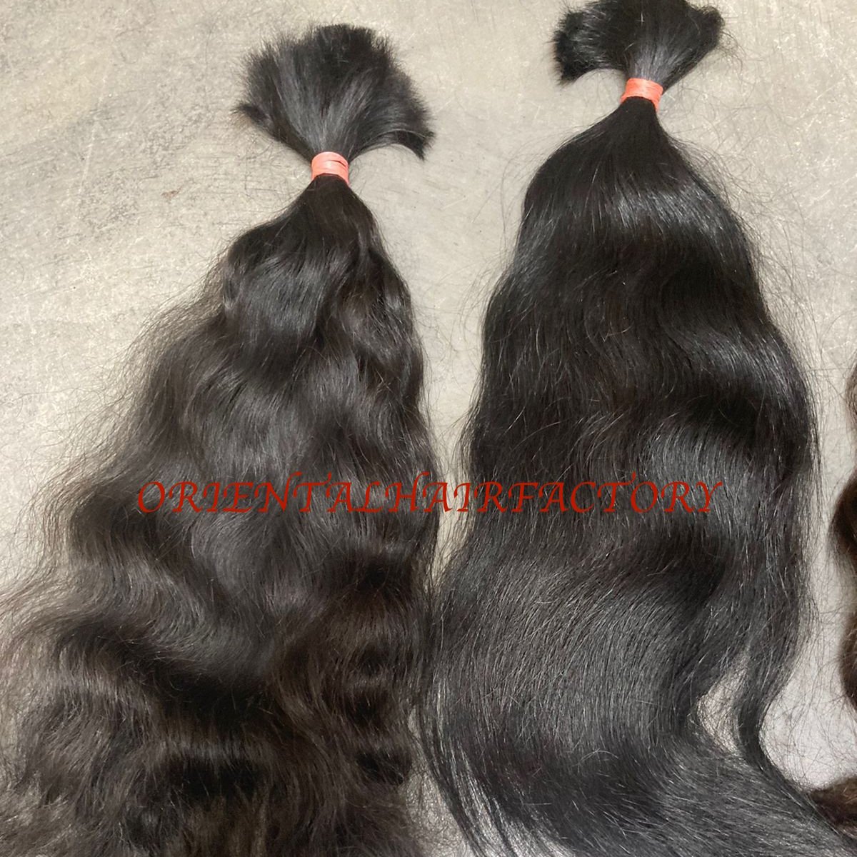 Oriental Hairs Raw Virgin Unprocessed Indian Temple Natural Color Wavy Bulk Hair Bundles , Human Hair Extensions