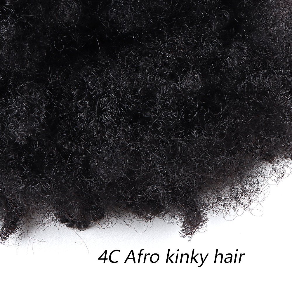 Orient Fashion 4C Textured Afro Kinky Hair Weft Natural Black Human Hair Extensions
