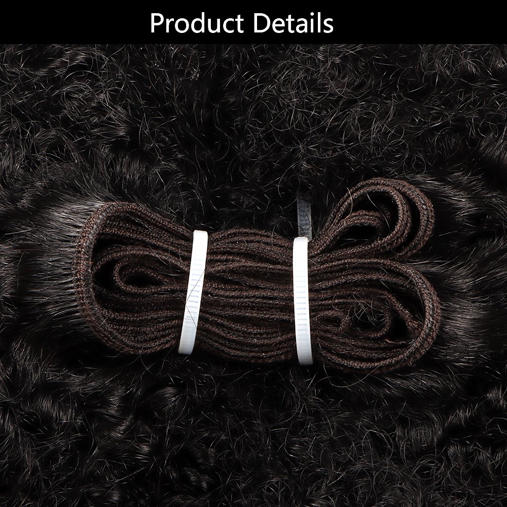 Orient Fashion 4C Textured Afro Kinky Hair Weft Natural Black Human Hair Extensions