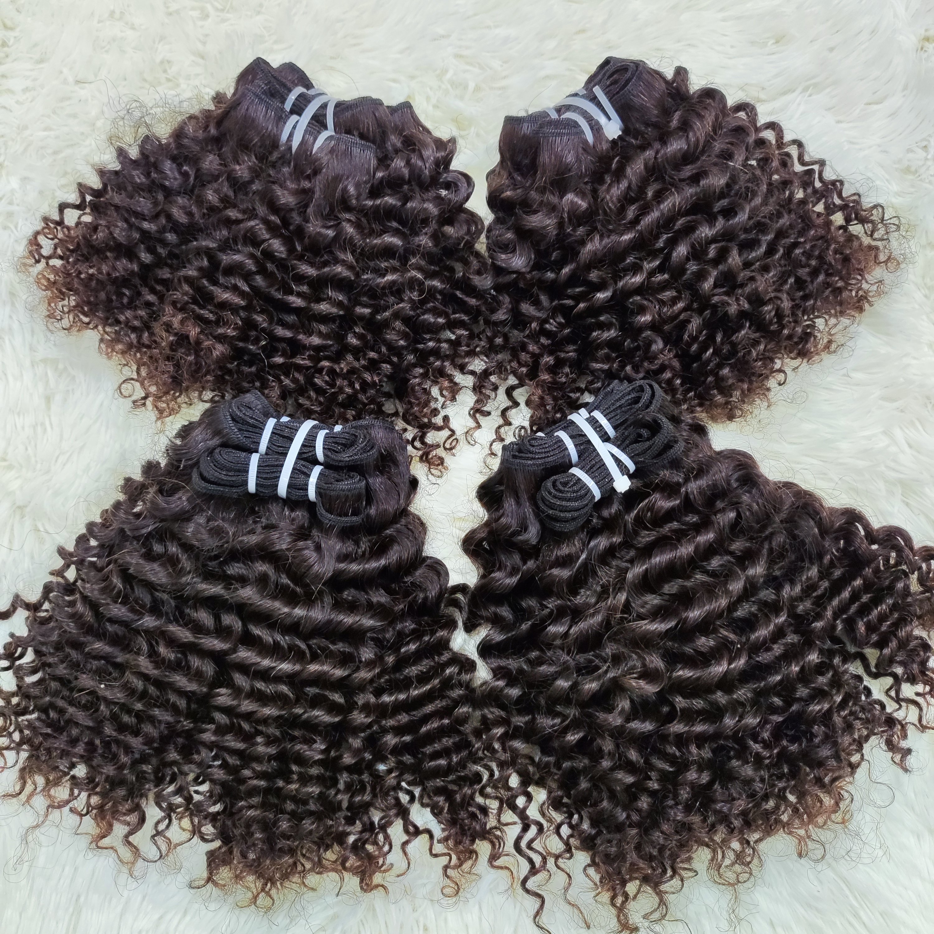 Letsfly Wholesale 9A Grade Kinky Curly Mix Brown/Black Colored Hair Extensions Brazilian Remy Human Hair Weave Natural Hair