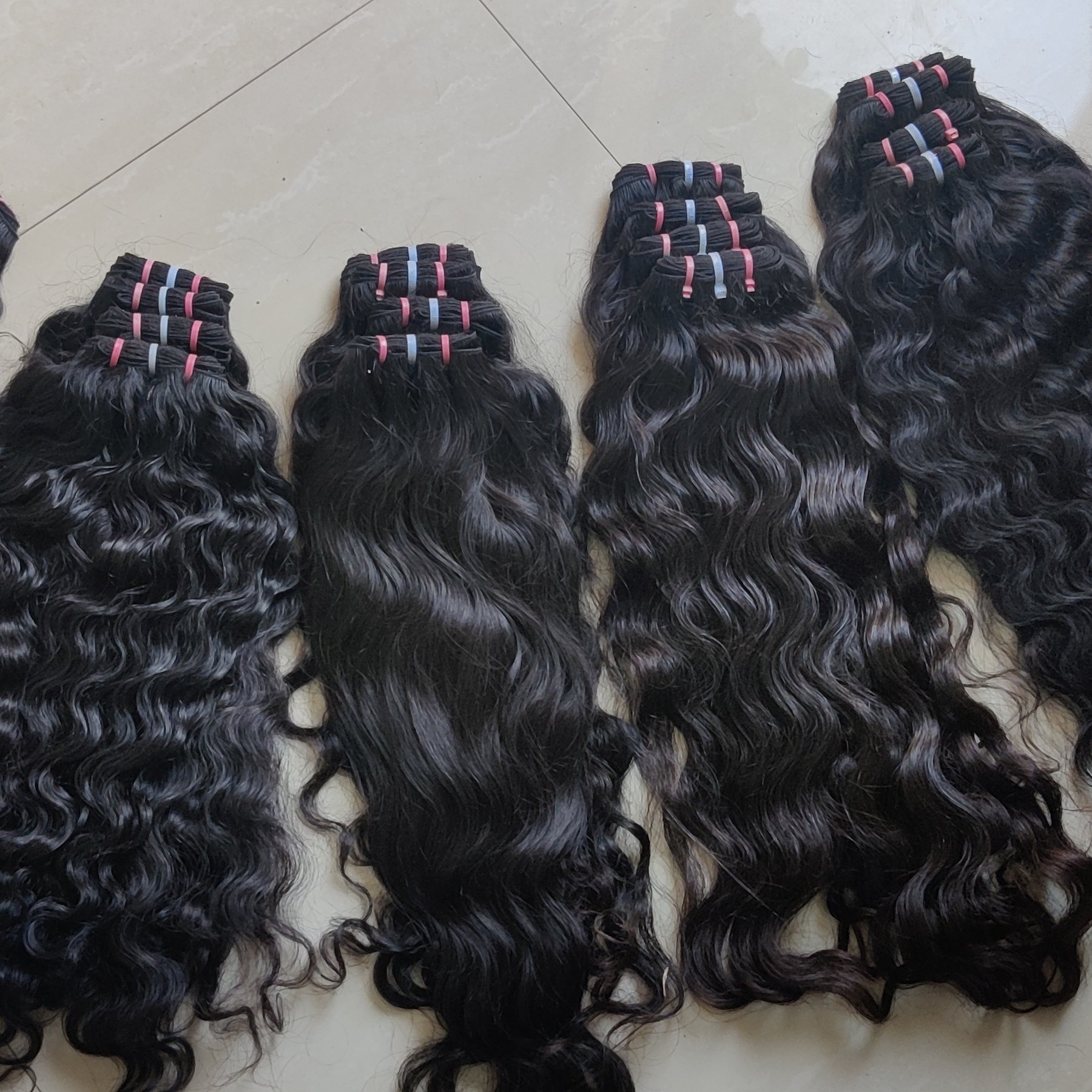Best Offers 100% Natural Remy Machine Weft Hair Extensions Indian Jerry Hair Exporter Low Prices Human Hair Bundle Waves Style