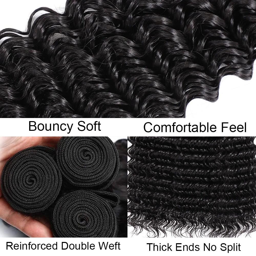 100g Unprocessed Virgin Curly Brazilian Human Hair Bundles Deep Wave Peruvian Human Hair Extensions Weaves Bundles Double Drawn