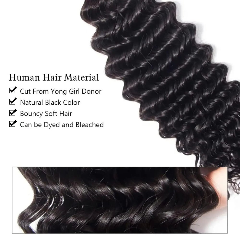 100g Unprocessed Virgin Curly Brazilian Human Hair Bundles Deep Wave Peruvian Human Hair Extensions Weaves Bundles Double Drawn