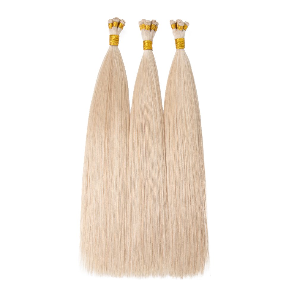 Hot Selling Hand Tied Weft Human Hair Extensions 12A Unprocessed Double Drawn Remy Hand Tied Weft