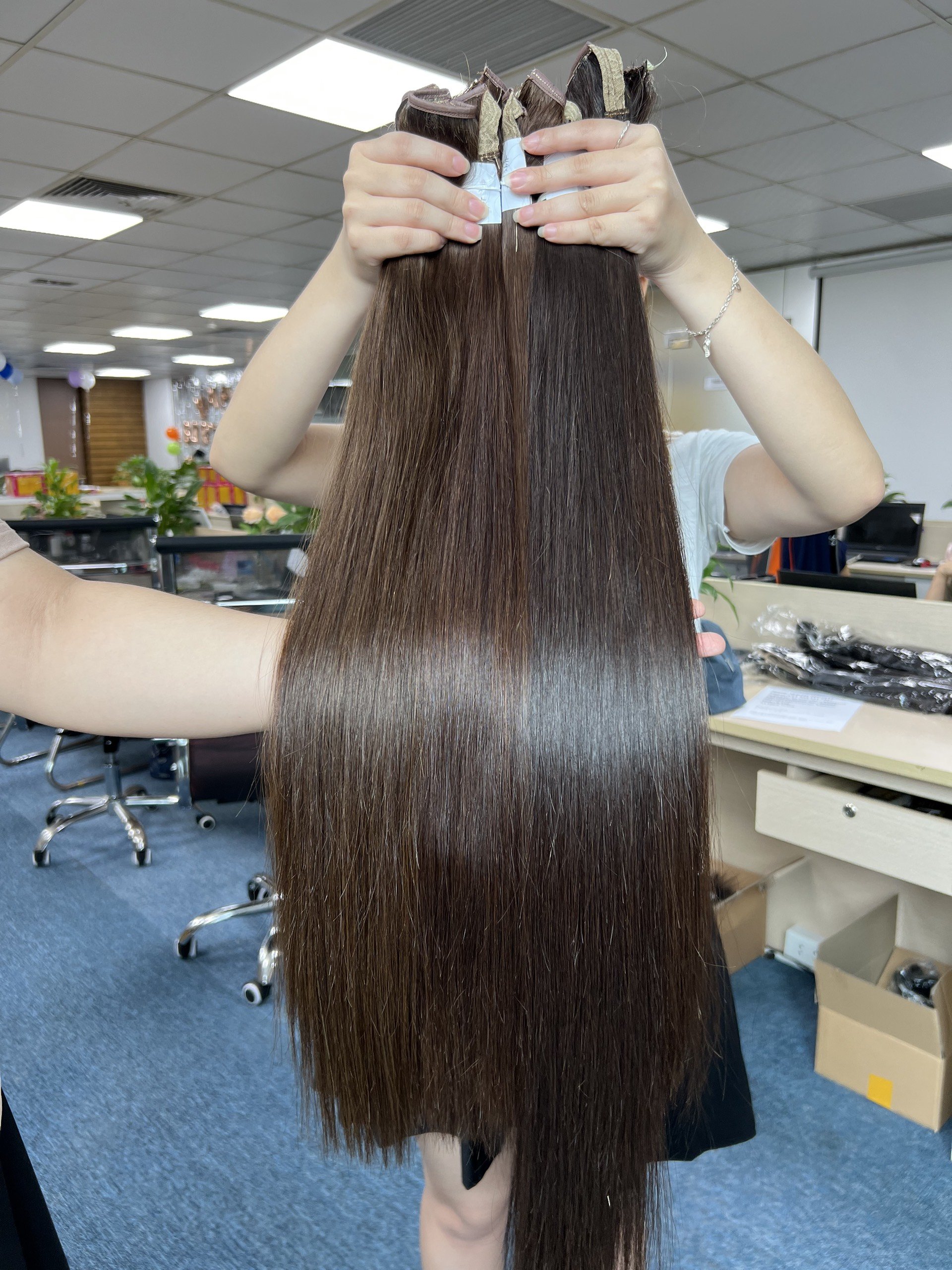 New Types Genius Weft All Colors Vietnamese Human Hair Soft Smooth Wholesale Beladyhair Vendor