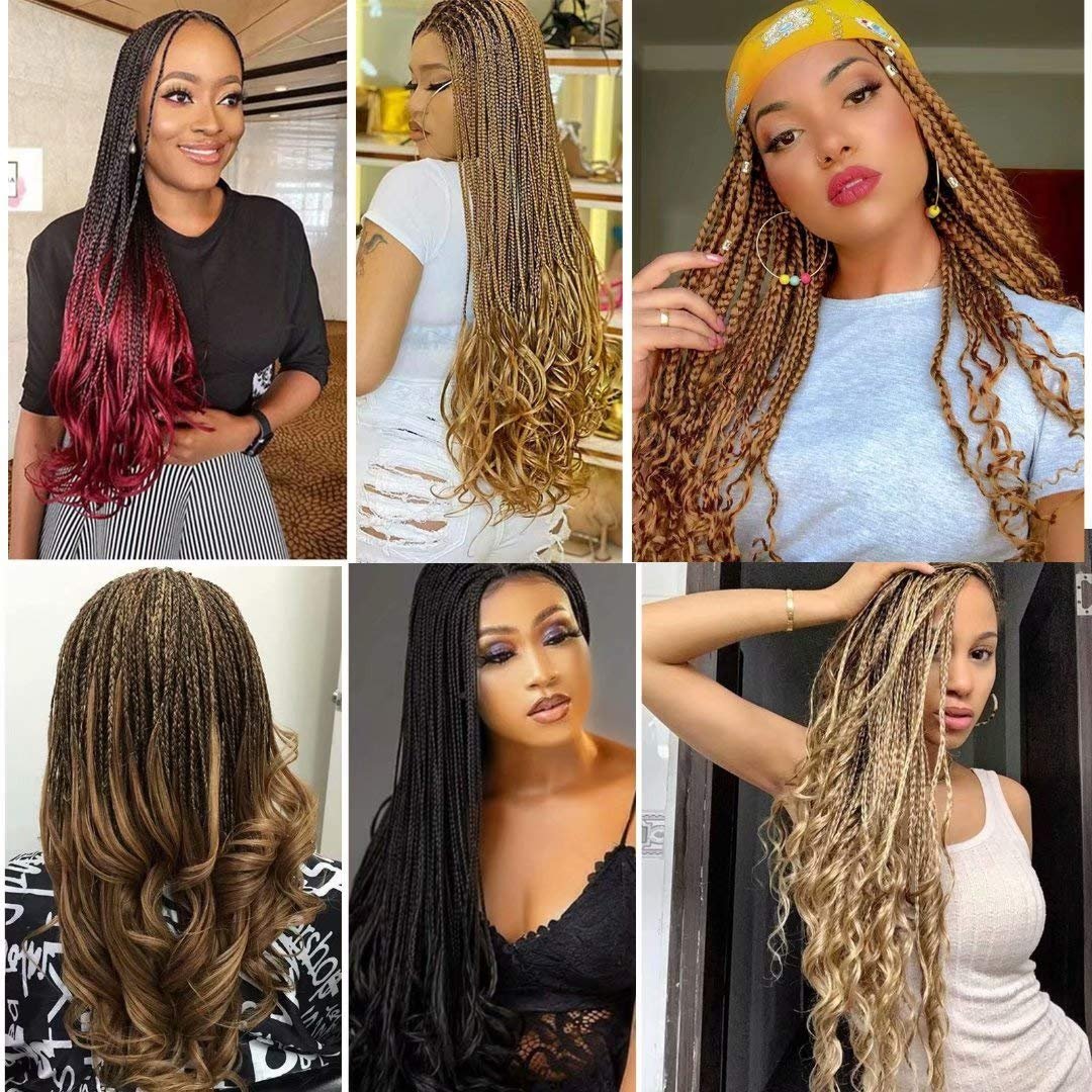 French Curly Crochet Braiding Hair Synthetic Loose Wave Ombre Braids Hair for Women Spiral Curls Pre Stretched Hair Extensions