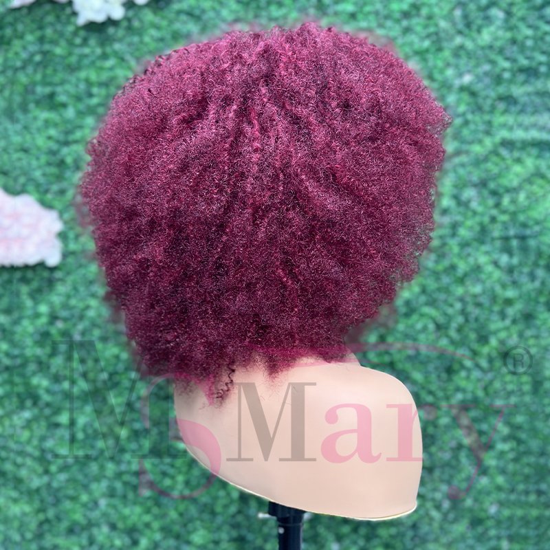 Double Drawn Raw Vietnamese Human Hair Machine Hand Made Wig Virgin Hair Vendor Afro Kinky Curly Human Hair Wigs For Black Women