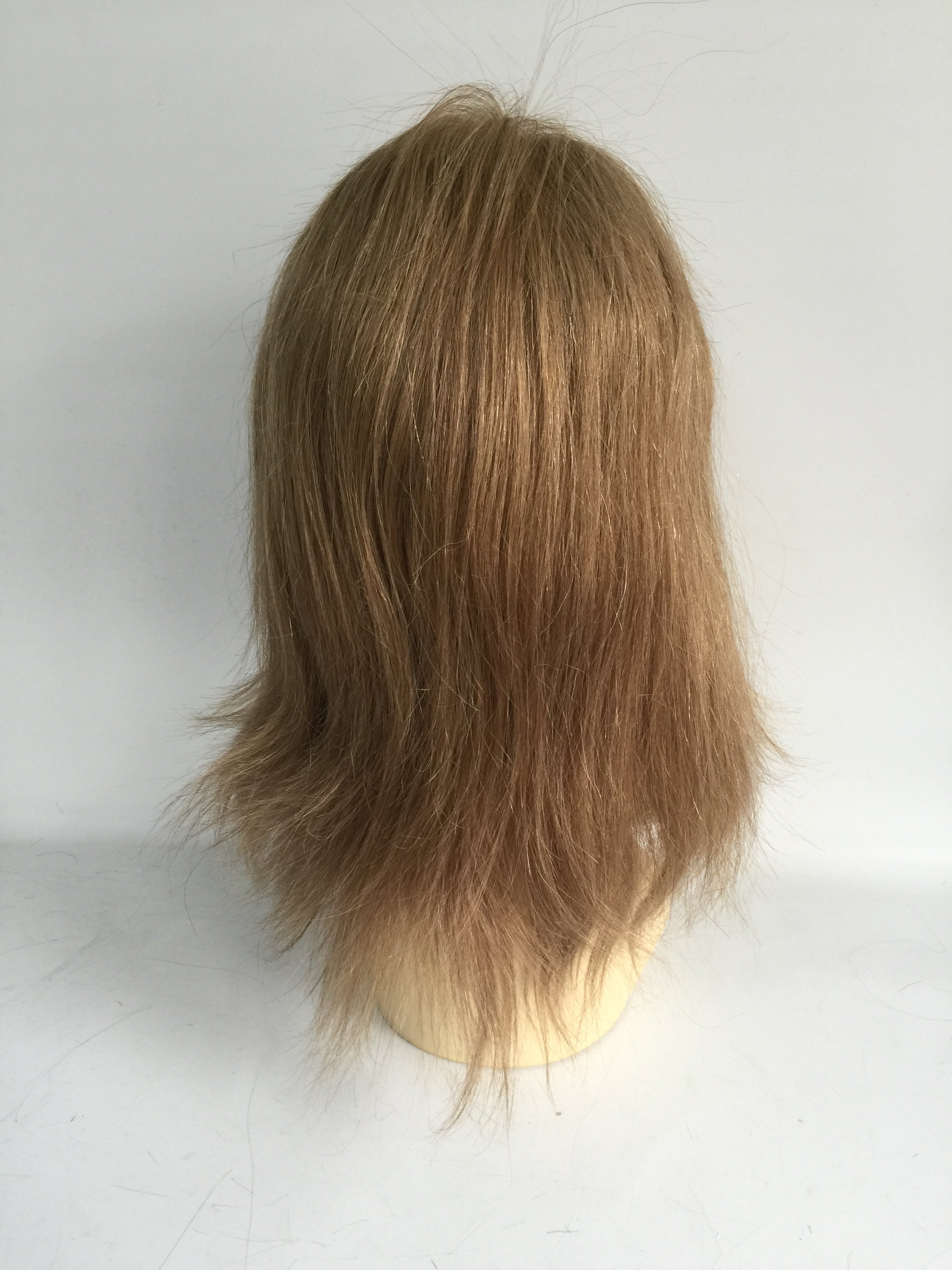 Full PU Thin Skin Leather Human Hair Women Wig With Quick Delivery