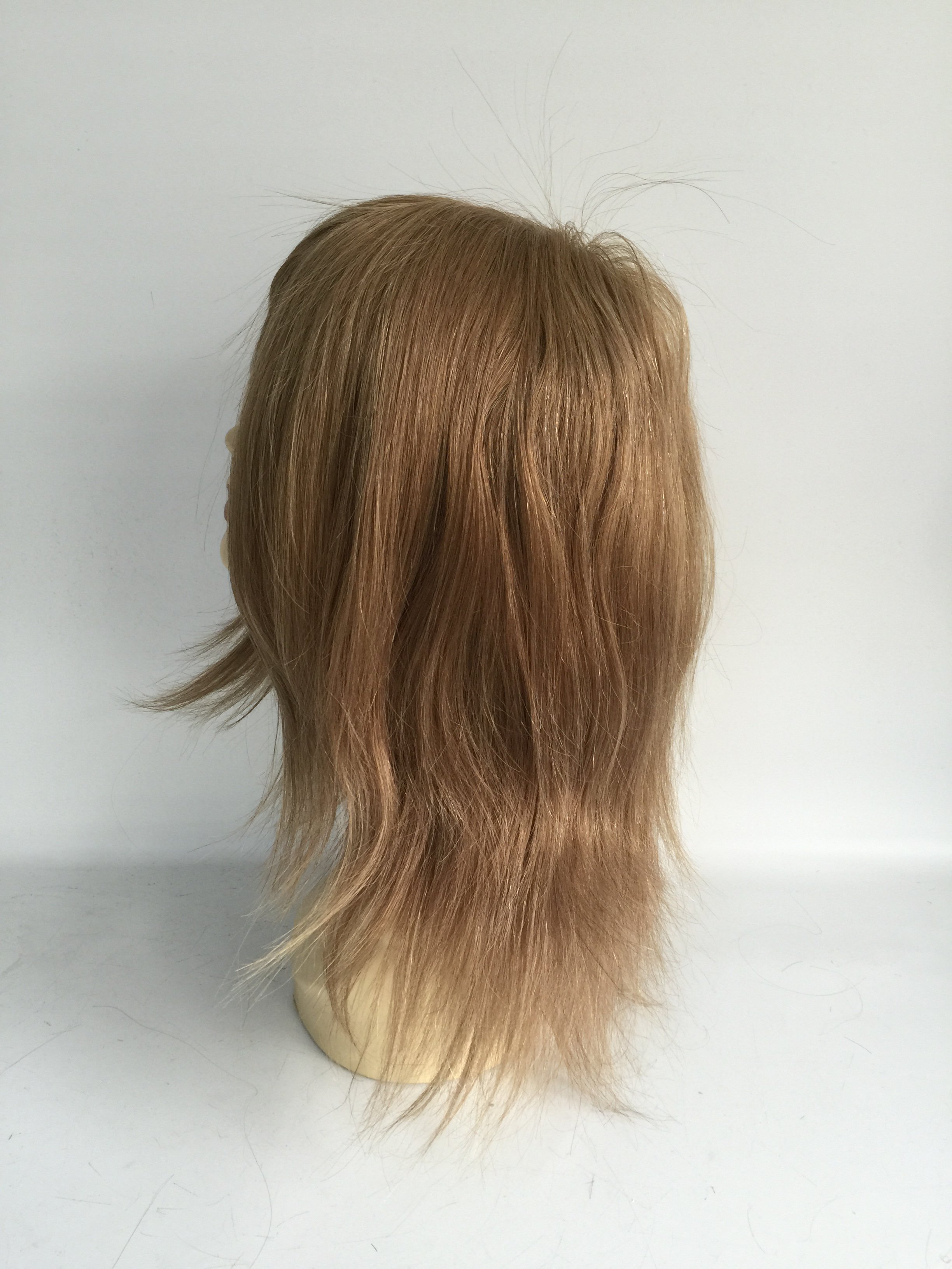 Full PU Thin Skin Leather Human Hair Women Wig With Quick Delivery