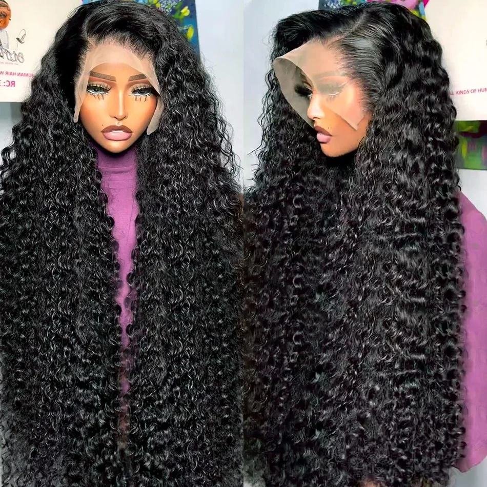 Water Wave 13*6 Transparent HD Lace Frontal Wig Human Hair Glueless Wigs for Black Women Wet and Wavy Curly Human Hair Wigs