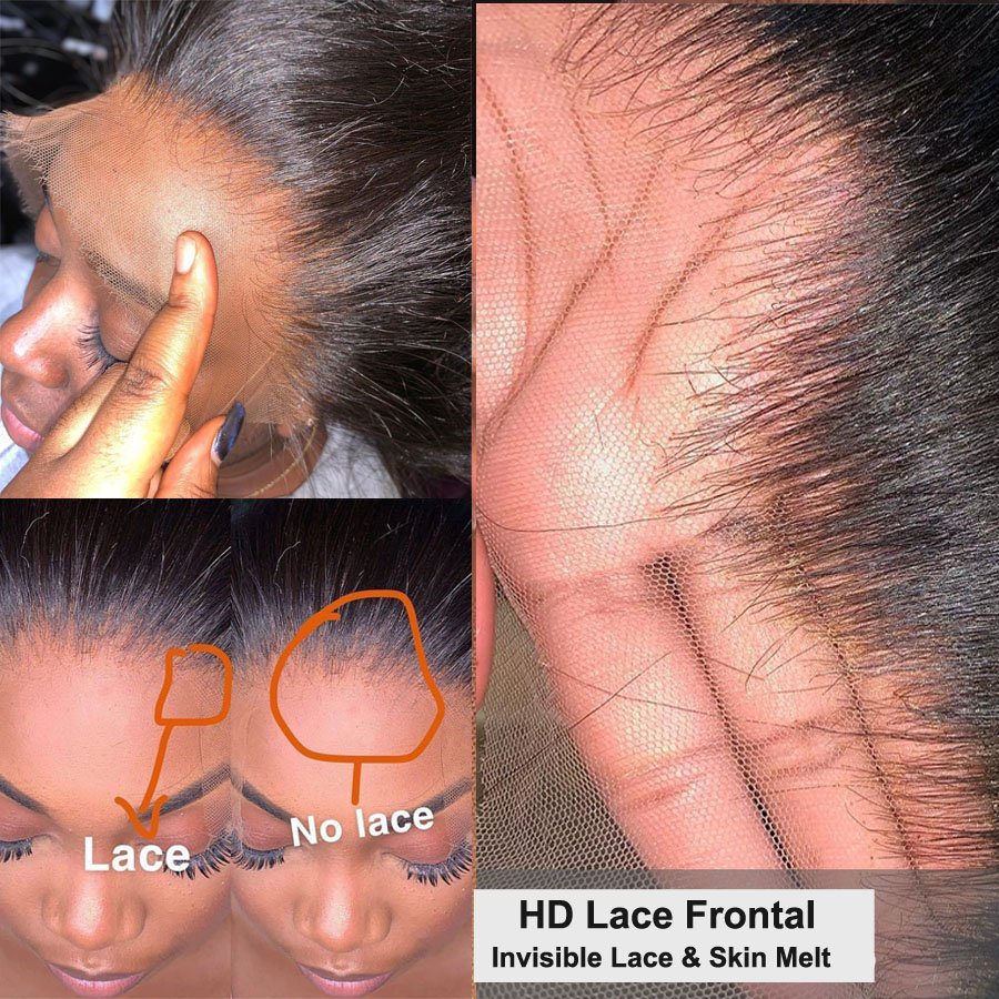 Lace Frontal 100% Human Hair Remy Pre Plucked Cabelos Humano Original Natural 13x4 HD Lace Frontal