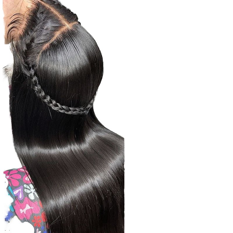 Transparent Swiss Lace Wig Raw Virgin Brazilian Human Hair Wig Straight Glueless Hd Full 360 Lace Front Wigs for Black Women