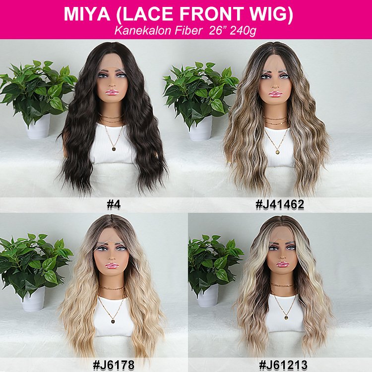 Julianna New Arrivals Wholesale Fiber High Quality Long Blonde Curly Lace Front Wig Synthetic Hair Wigs For Women Daily Use