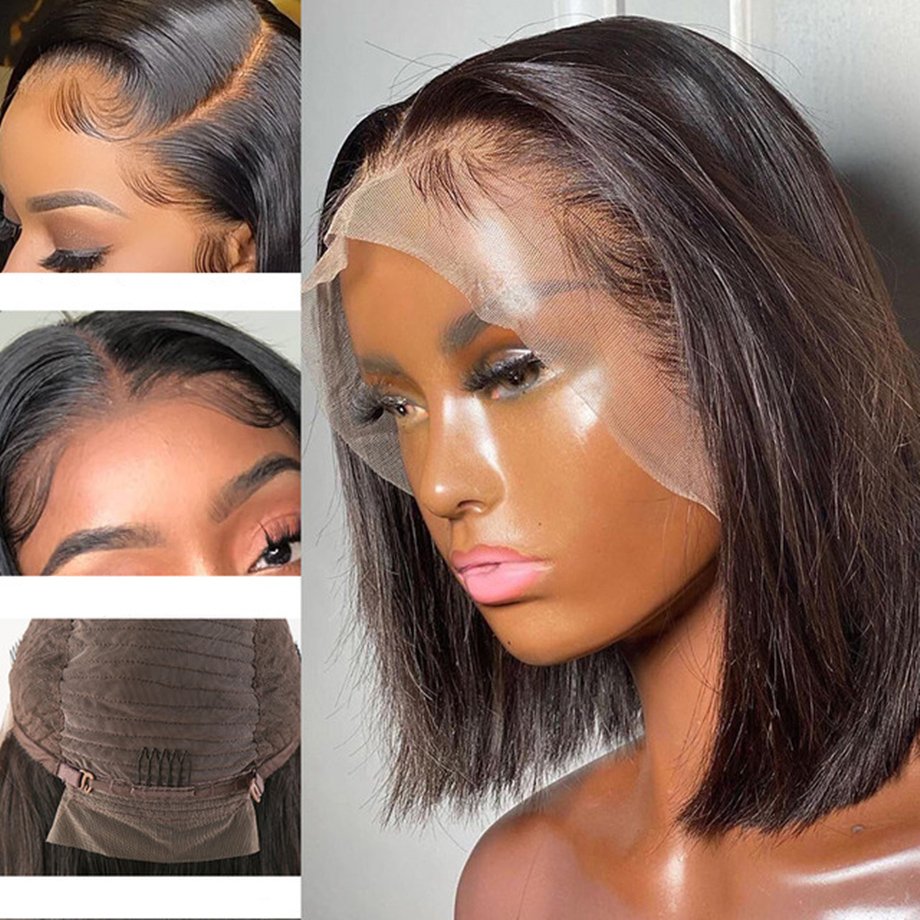 Wholesale Peruvian Short Bob Wigs Human Hair Lace Front Custom Full Lace Human Hair Wig For Black Women Hd Lace Frontal Wigs