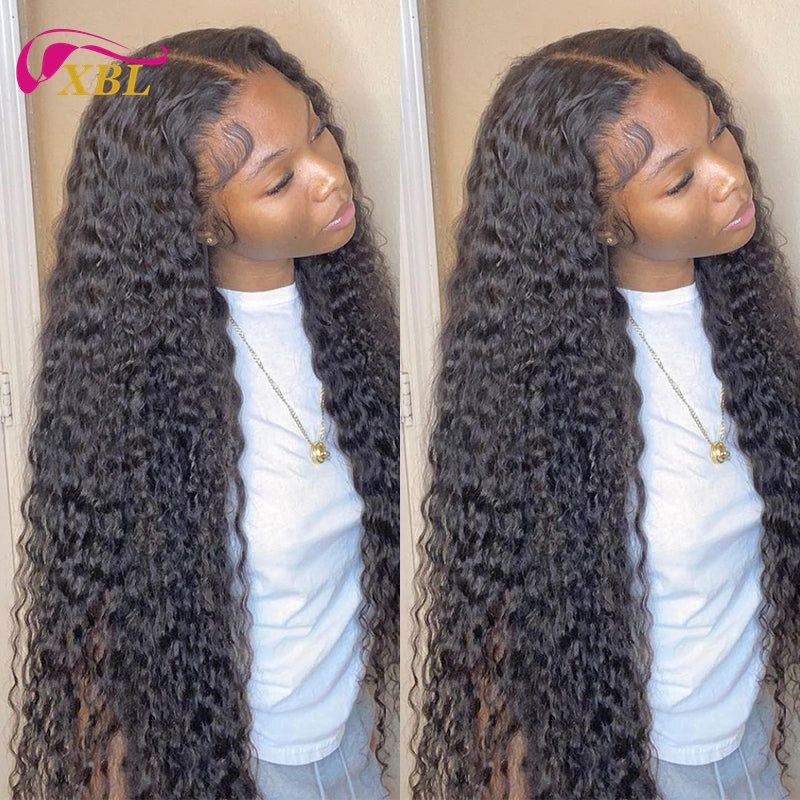 raw indian temple hair deep wave 38 40 inch glueless full lace human hair wig cuticle aligned virgin hair vendor