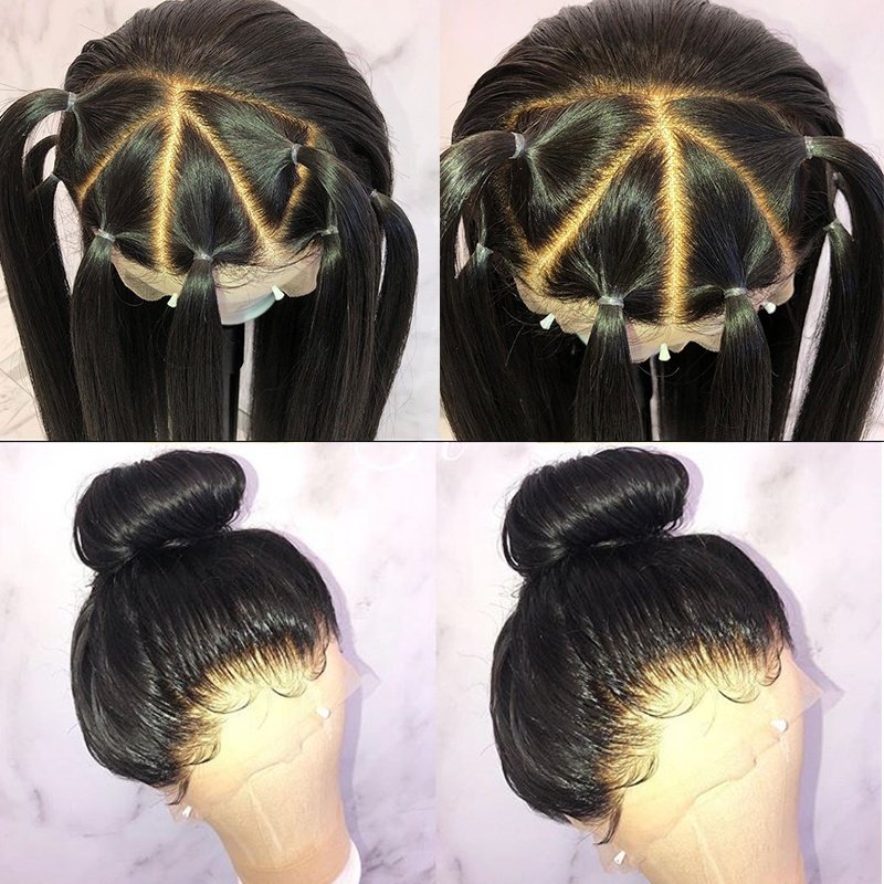 Free Sample 130% 150% 180% Density Full Lace Human Hair Wigs For Black Women Wholesale Brazilian Virgin Hair HD Lace Front Wig