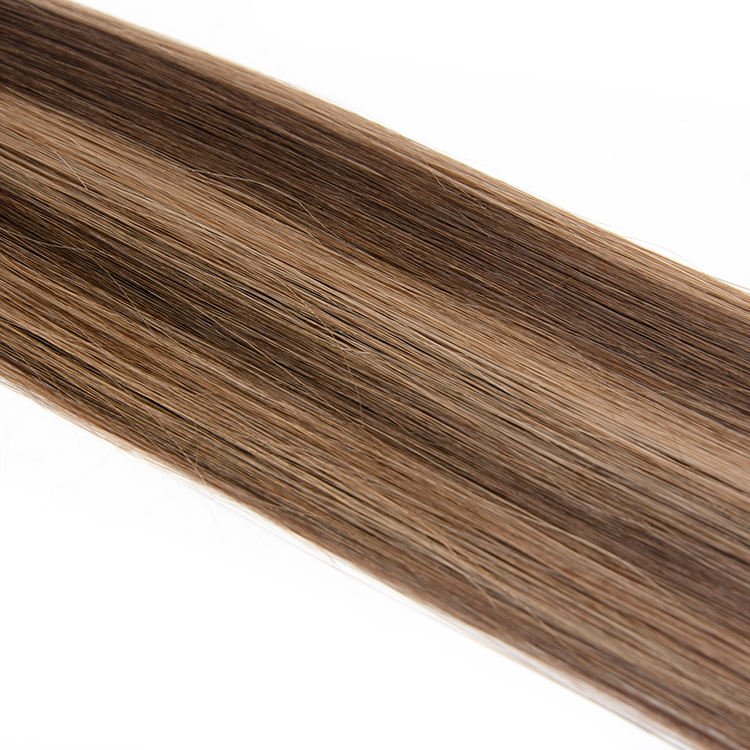 Wholesale 100% Virgin Russian I-tip Hair Extensions Brown Color Double Drawn Micro Bead Flat U I K Tip Hair Russian virgin